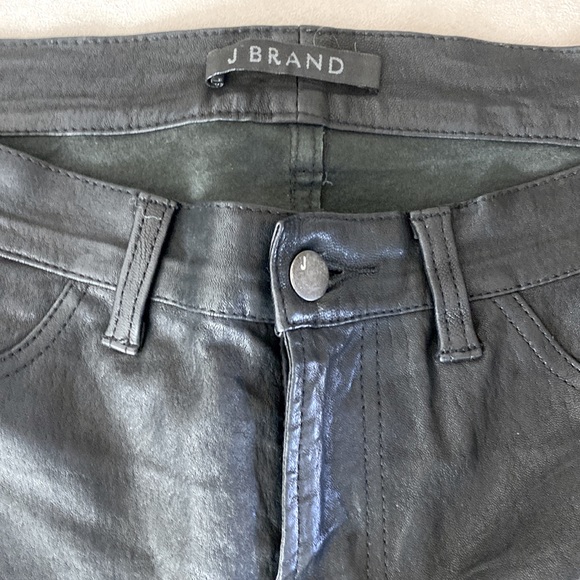J Brand Real Leather Black Skinny Jeans. Size 28 - Picture 2 of 3
